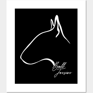 Proud English Bull Terrier profile dog lover gift Posters and Art